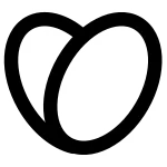 Oval Love Two SVG Icon